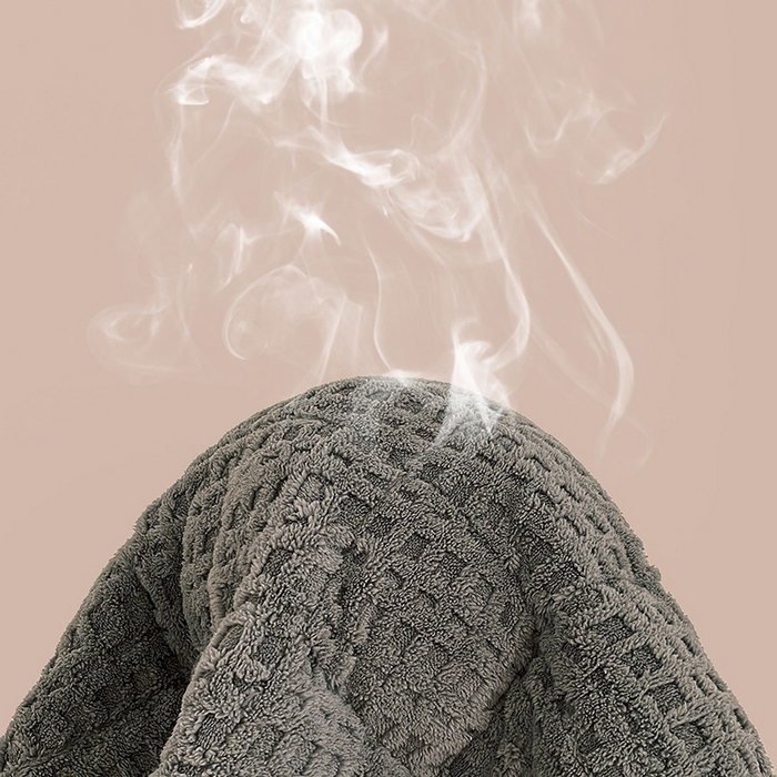 91家纺网 家纺一手货源 找家纺 喜居 2025新款舒棉绒华夫格床褥垫 暖灰