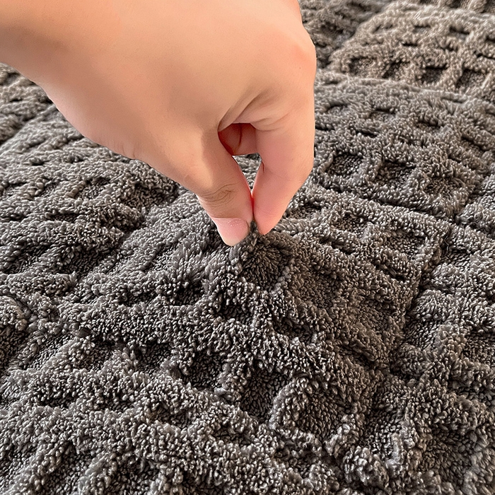 91家纺网 家纺一手货源 找家纺 喜居 2025新款舒棉绒华夫格床褥垫 暖灰