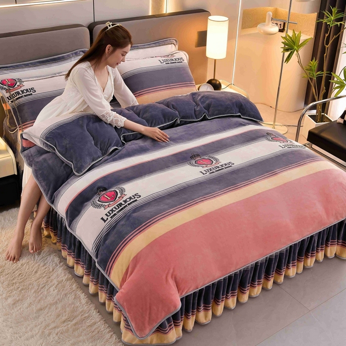 91家纺网 家纺一手货源 找家纺 （总推）诺梵家纺 2025新款8.5斤牛奶绒四件套金貂绒法莱绒水晶绒珊瑚绒