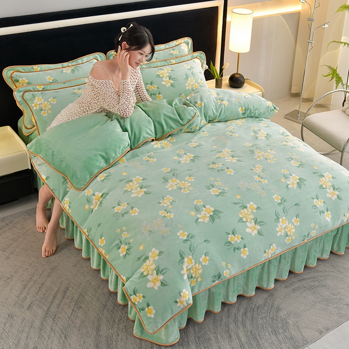 91家纺网 家纺一手货源 找家纺 （总推）诺梵家纺 2025新款8.5斤牛奶绒四件套金貂绒法莱绒水晶绒珊瑚绒