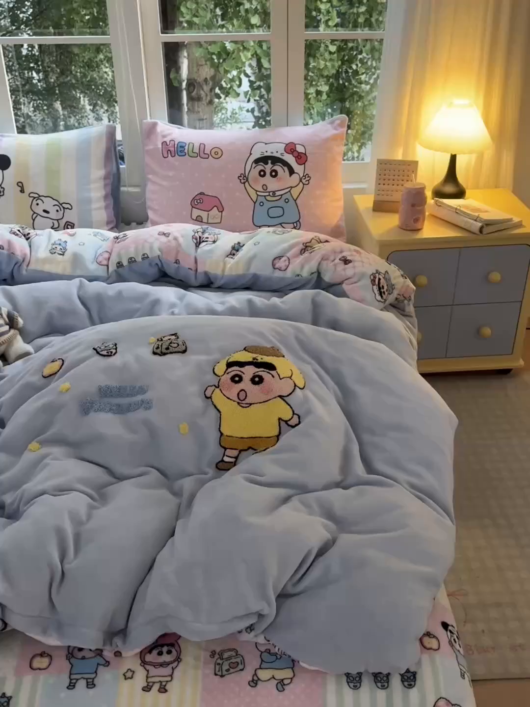 91家纺网 家纺一手货源 找家纺 一霖家纺 2025新款小清新牛奶绒毛巾绣四件套-第一波 动感BIUBIU绒