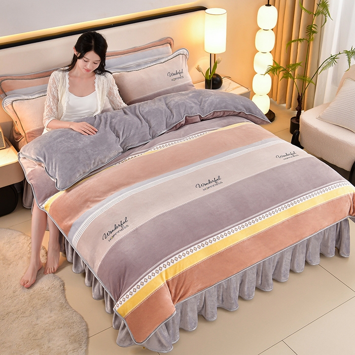 91家纺网 家纺一手货源 找家纺 （总推）诺梵家纺 2025新款8.5斤牛奶绒四件套金貂绒法莱绒水晶绒珊瑚绒