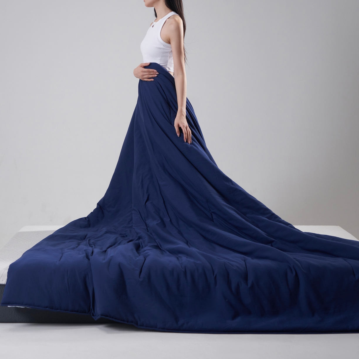 91家纺网 家纺一手货源 找家纺 2025秋冬新款PRO2.0亚朵被子同款深睡被四季被冬被子母被春秋被保暖控温被子被芯 深睡蓝-四季被