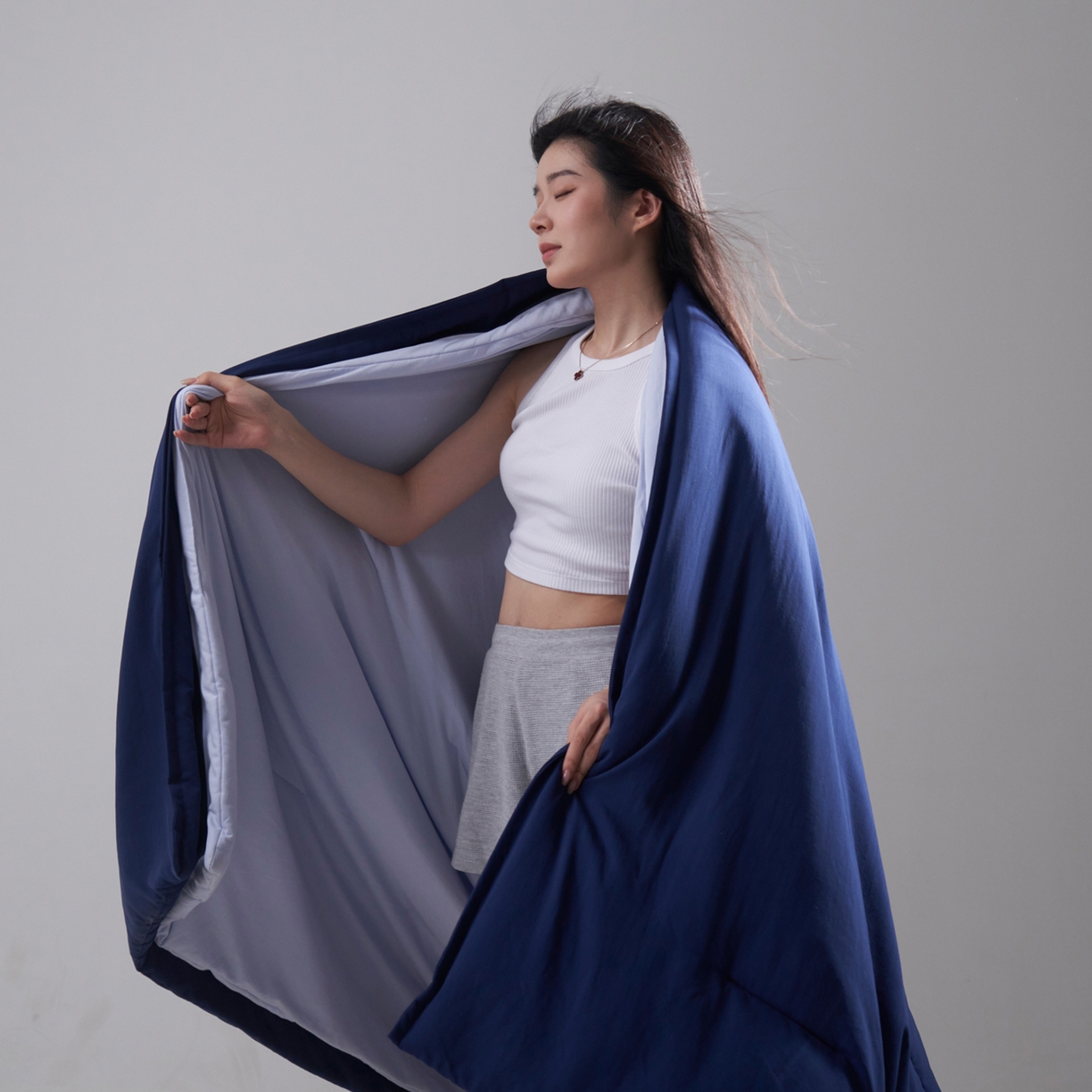 91家纺网 家纺一手货源 找家纺 2025秋冬新款PRO2.0亚朵被子同款深睡被四季被冬被子母被春秋被保暖控温被子被芯 深睡蓝-四季被