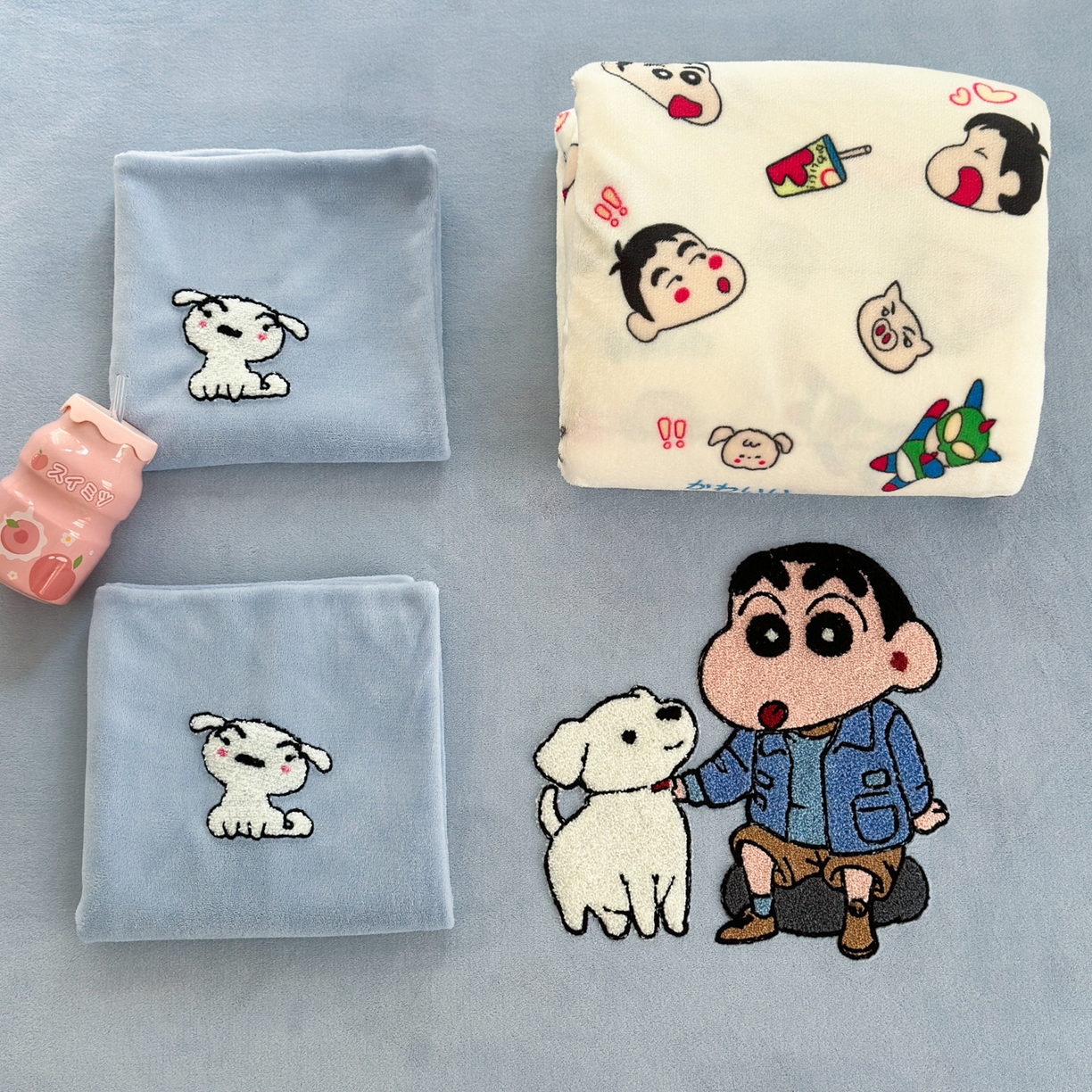 91家纺网 家纺一手货源 找家纺 一霖家纺 2025新款小清新牛奶绒毛巾绣四件套-第一波 新新大白绒