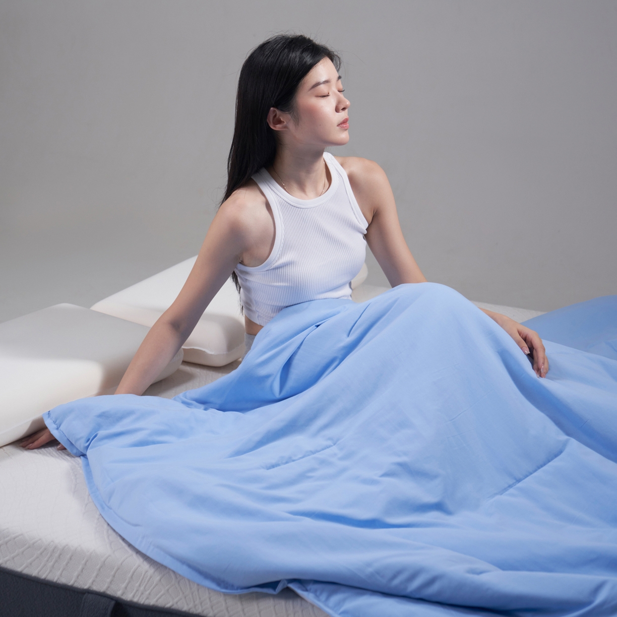 91家纺网 家纺一手货源 找家纺 2025秋冬新款PRO2.0亚朵被子同款深睡被四季被冬被子母被春秋被保暖控温被子被芯 清澄蓝-四季被