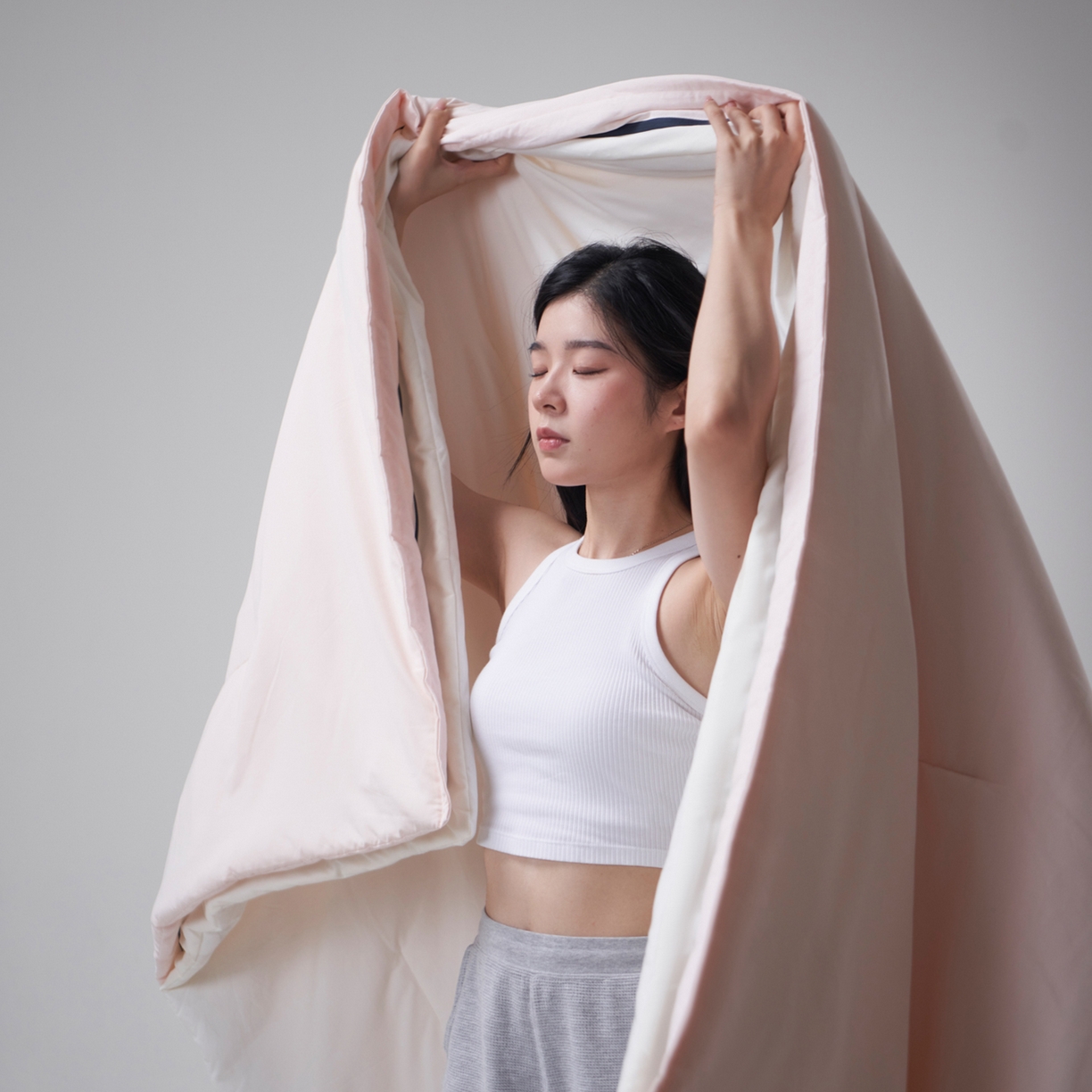 91家纺网 家纺一手货源 找家纺 2025秋冬新款PRO2.0亚朵被子同款深睡被四季被冬被子母被春秋被保暖控温被子被芯 柔云粉-四季被