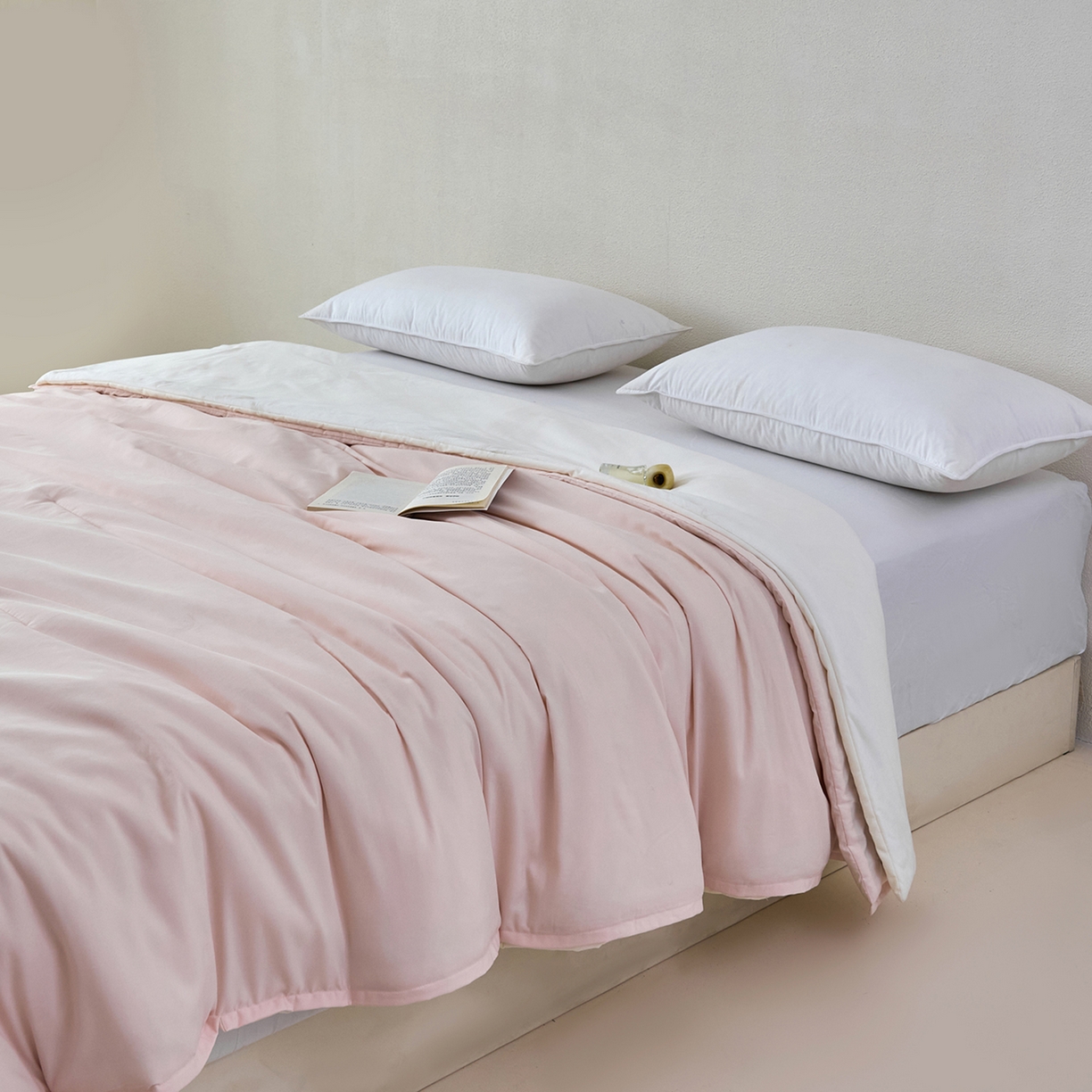 91家纺网 家纺一手货源 找家纺 2025秋冬新款PRO2.0亚朵被子同款深睡被四季被冬被子母被春秋被保暖控温被子被芯 柔云粉-四季被