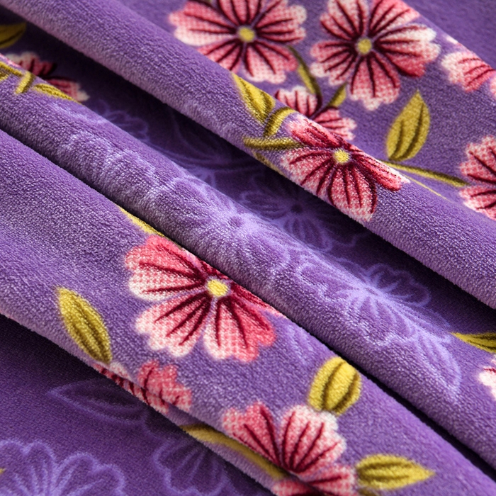 91家纺网 家纺一手货源 找家纺 曼尼 2025新款韩版花边牛奶绒四件套 韩版-小雏菊