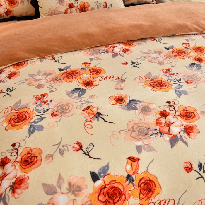 91家纺网 家纺一手货源 找家纺 曼尼 2025新款韩版花边牛奶绒四件套 韩版-情调