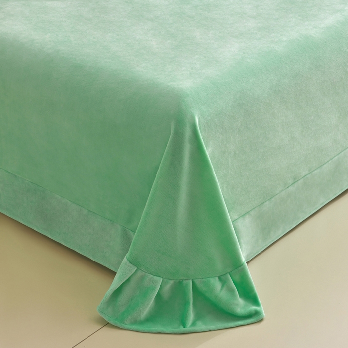 91家纺网 家纺一手货源 找家纺 曼尼 2025新款韩版花边牛奶绒四件套 韩版-幻影蝴蝶