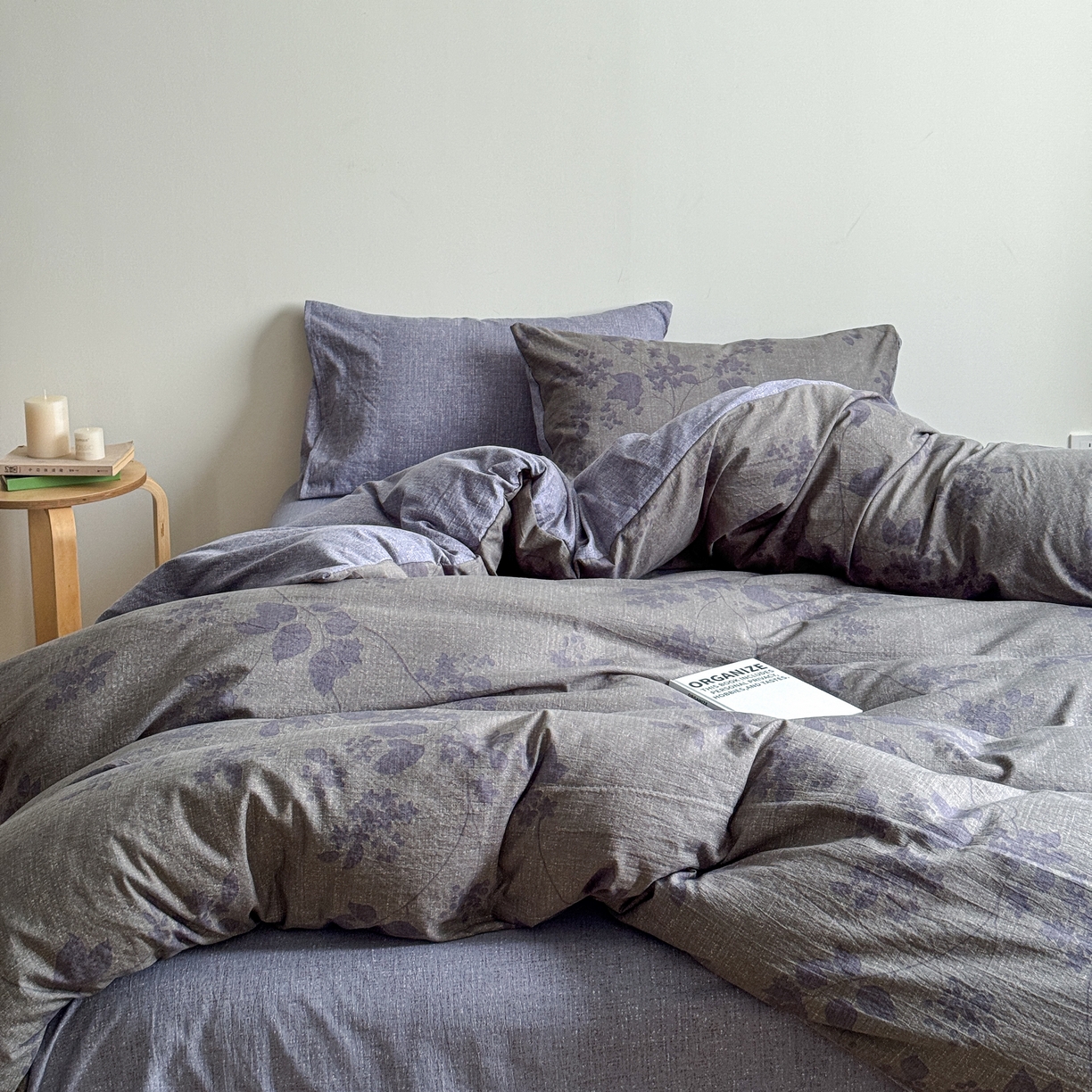 91家纺网 家纺一手货源 找家纺 （总）优贝家纺 2025秋冬新品加厚高克重原麻复古水洗亚麻棉麻皱皱纱印花四件套