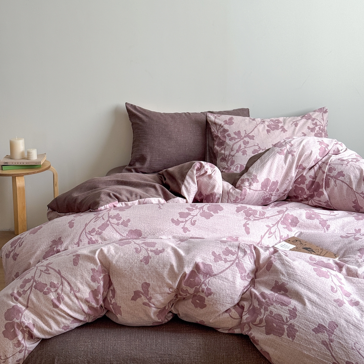 91家纺网 家纺一手货源 找家纺 （总）优贝家纺 2025秋冬新品加厚高克重原麻复古水洗亚麻棉麻皱皱纱印花四件套