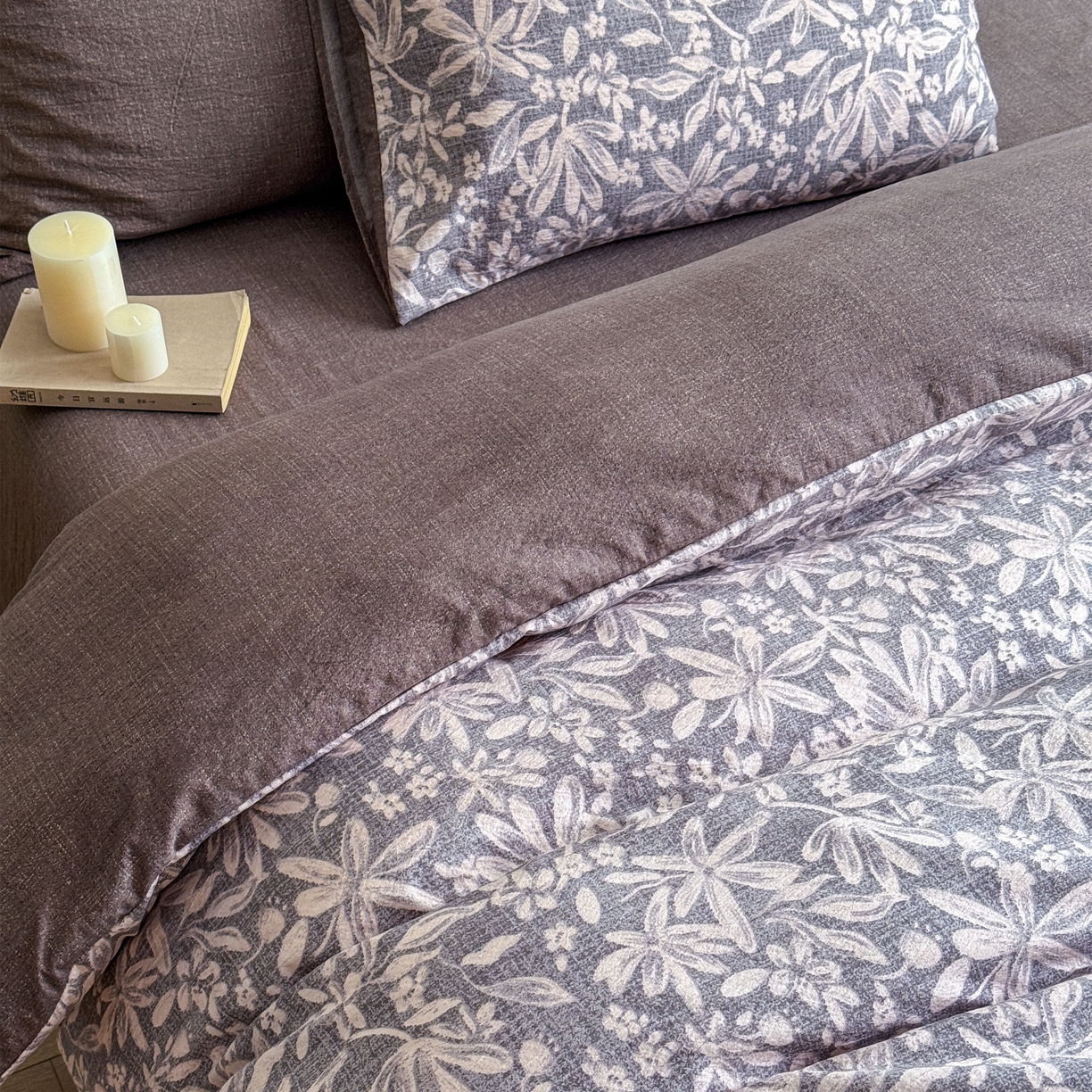 91家纺网 家纺一手货源 找家纺 优贝家纺 秋冬新品加厚高克重原麻复古水洗亚麻棉麻皱皱纱印花四件套 苍梧