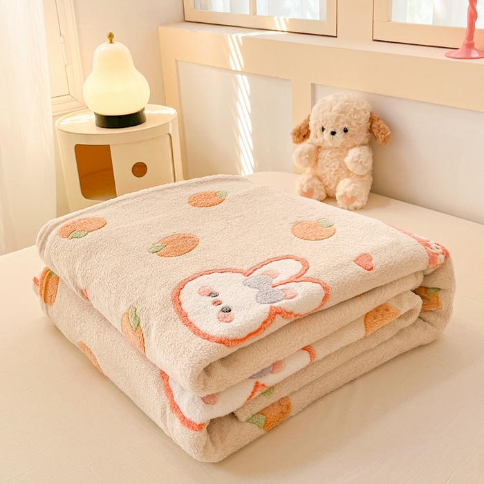 91家纺网 家纺一手货源 找家纺 （总）川悦生活 2025新款高克重双面雪花绒印花毛毯三件套