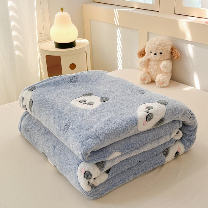 91家纺网 家纺一手货源 找家纺 （总）川悦生活 2025新款高克重双面雪花绒印花毛毯三件套