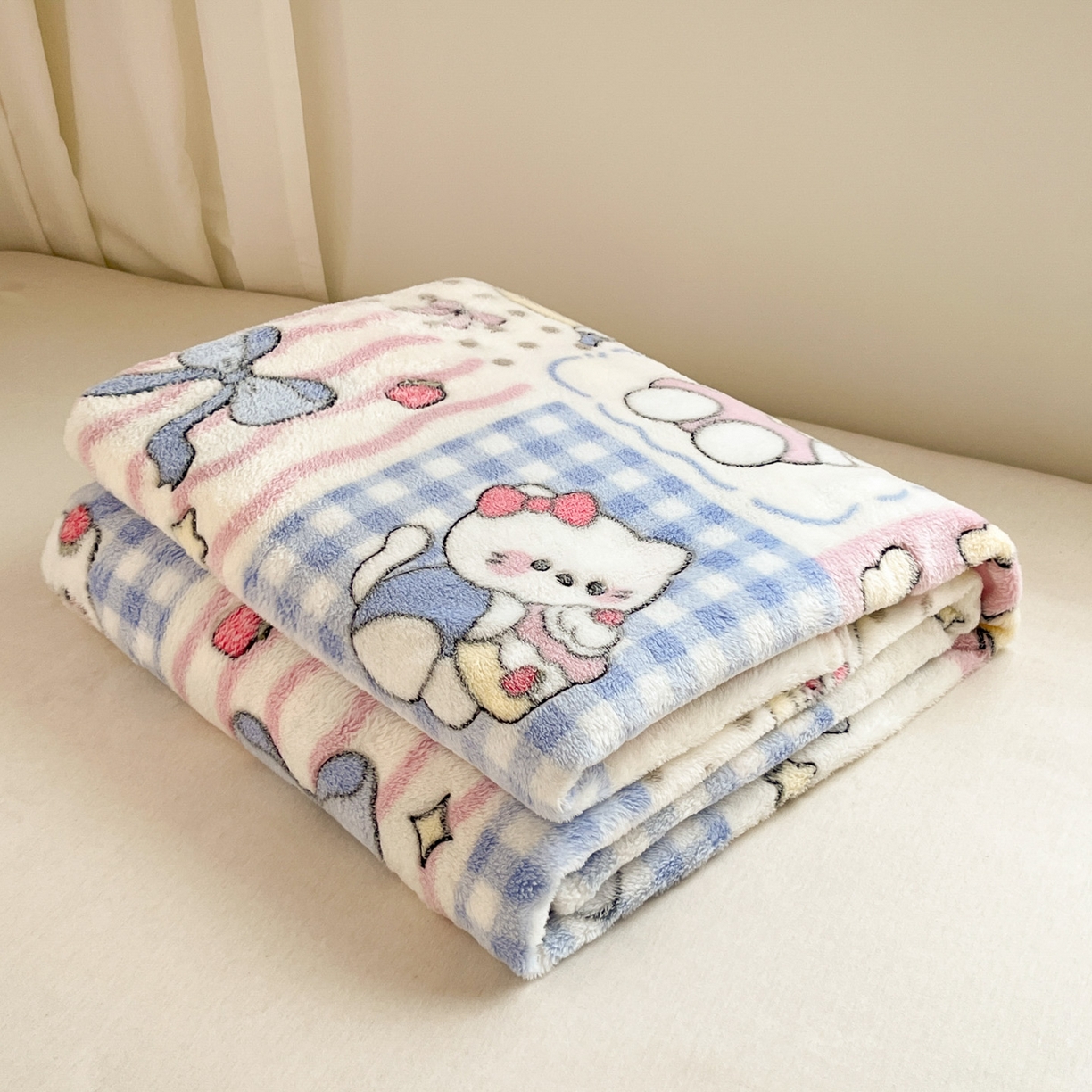 91家纺网 家纺一手货源 找家纺 （总）川悦生活 2025新款高克重双面雪花绒印花毛毯三件套