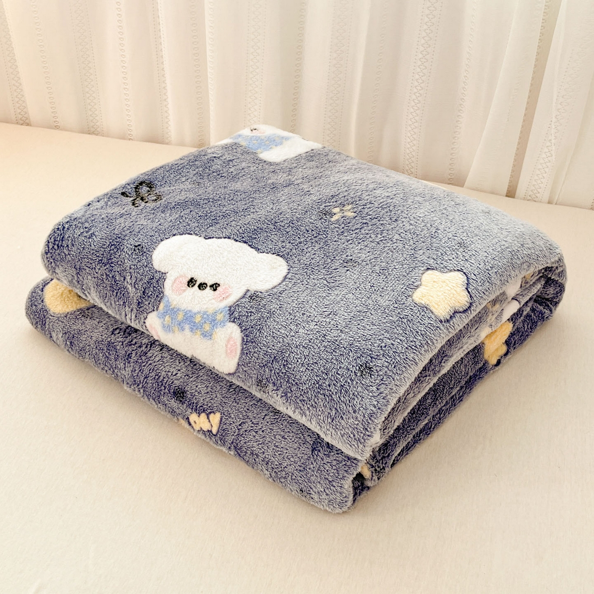 91家纺网 家纺一手货源 找家纺 （总）川悦生活 2025新款高克重双面雪花绒印花毛毯三件套