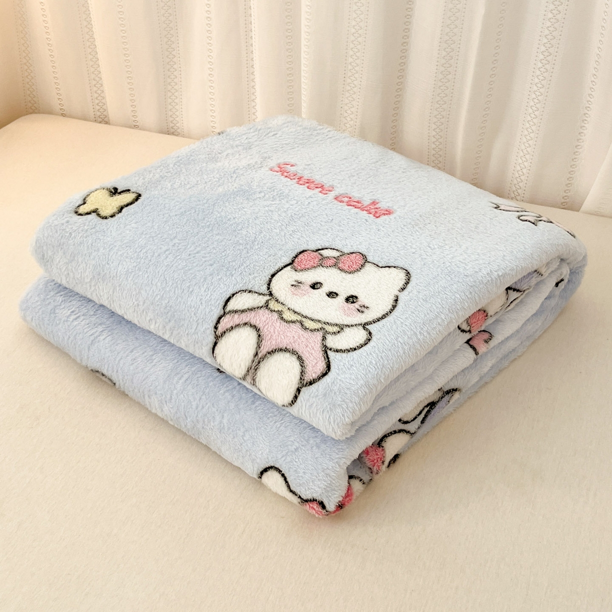 91家纺网 家纺一手货源 找家纺 （总）川悦生活 2025新款高克重双面雪花绒印花毛毯三件套