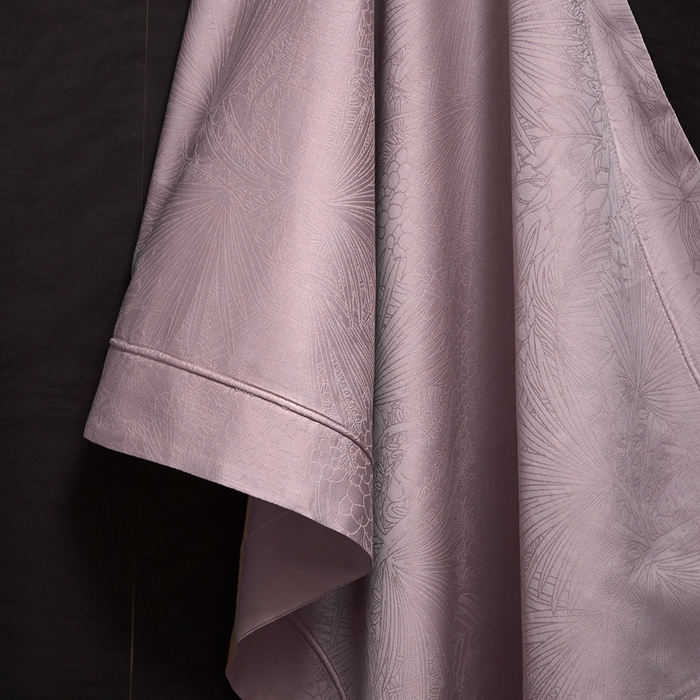 91家纺网 家纺一手货源 找家纺 淳绵家居 2025新款50*50S长绒棉贡缎提花手工立体埋绳工艺四件套（礼盒包装）洛奇-莫奈紫