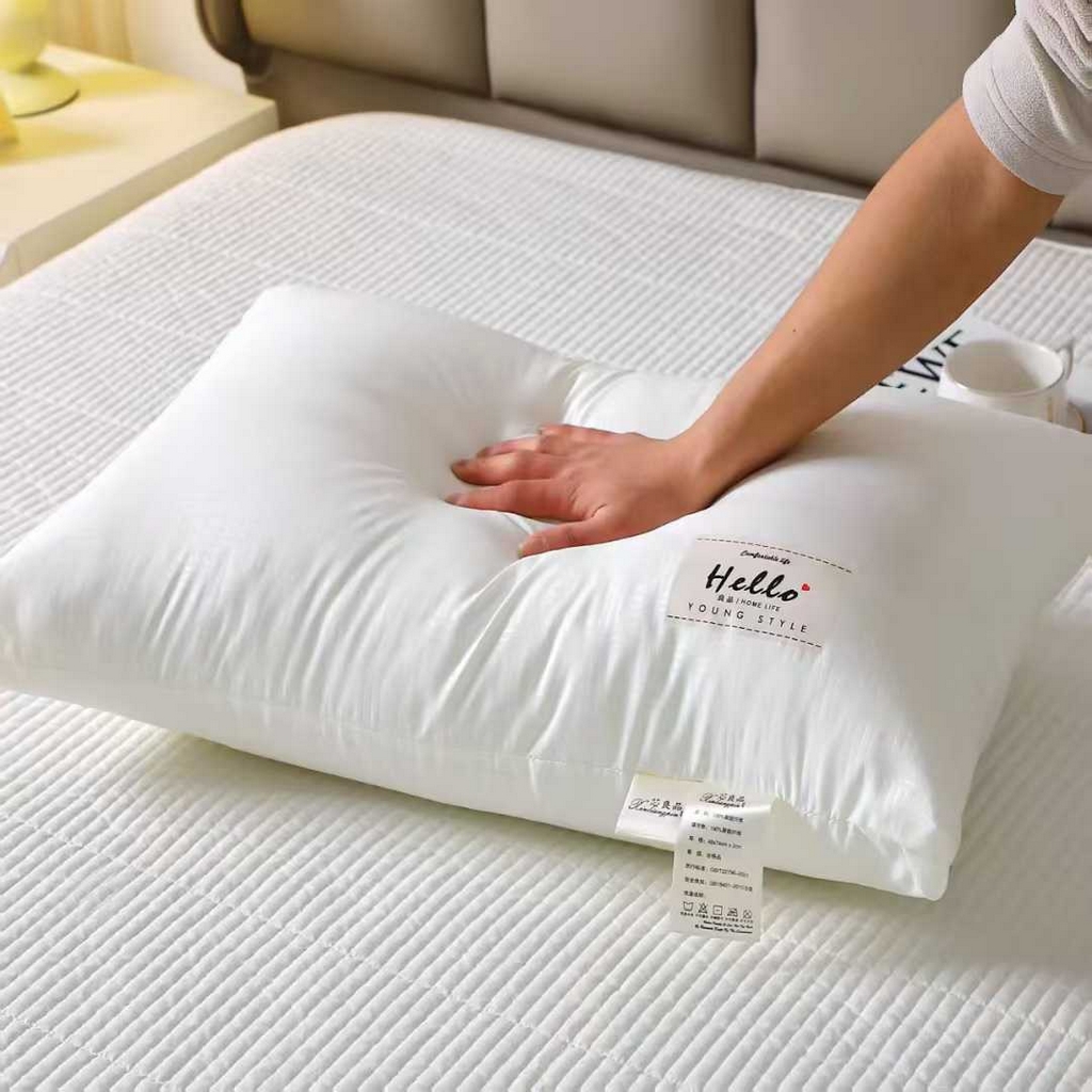 91家纺网 家纺一手货源 找家纺 （总）雅晨 2025新款良品华夫格印花磨毛布枕头枕芯跑量款