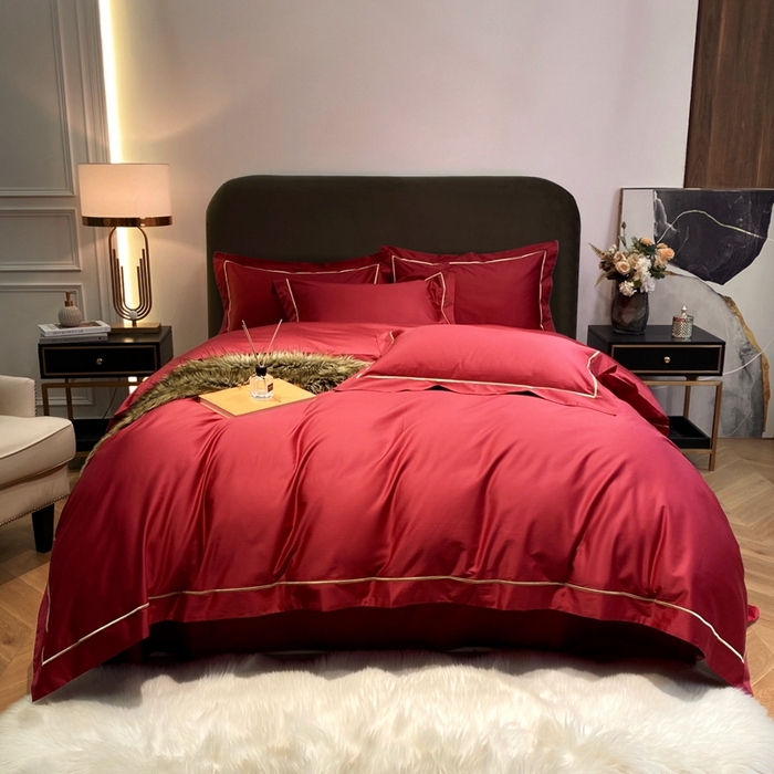 91家纺网 家纺一手货源 找家纺 （总）南泉坊 2025新款50支纯棉贡缎四件套