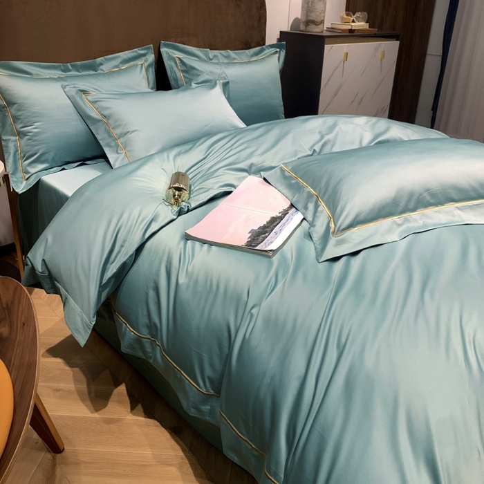 91家纺网 家纺一手货源 找家纺 （总）南泉坊 2025新款50支纯棉贡缎四件套