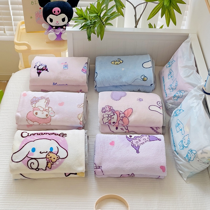 91家纺网 家纺一手货源 找家纺 （总）港岛妹妹 2025新款三丽鸥牛奶绒毛毯毯子