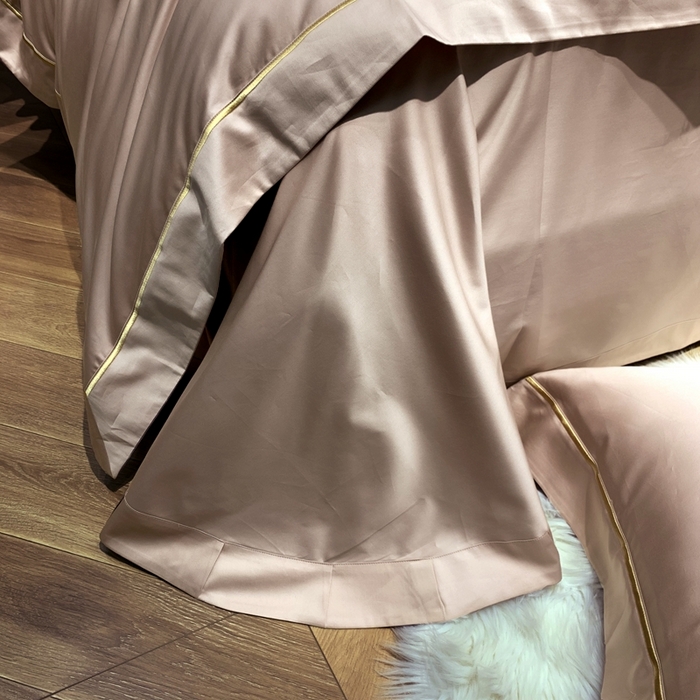 91家纺网 家纺一手货源 找家纺 南泉坊 2025新款50支纯棉贡缎四件套 晏紫