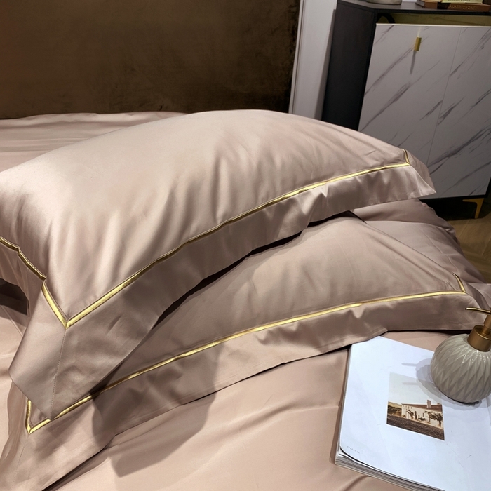 91家纺网 家纺一手货源 找家纺 南泉坊 2025新款50支纯棉贡缎四件套 晏紫