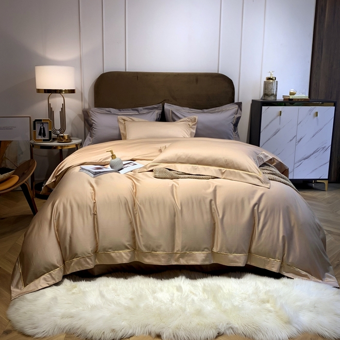 91家纺网 家纺一手货源 找家纺 （总）南泉坊 2025新款50支纯棉贡缎四件套