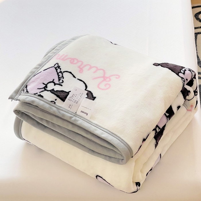 91家纺网 家纺一手货源 找家纺 港岛妹妹 2025新款三丽鸥牛奶绒毛毯毯子 波点库洛米