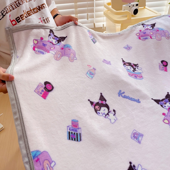 91家纺网 家纺一手货源 找家纺 港岛妹妹 2025新款三丽鸥牛奶绒毛毯毯子 潮流库洛米