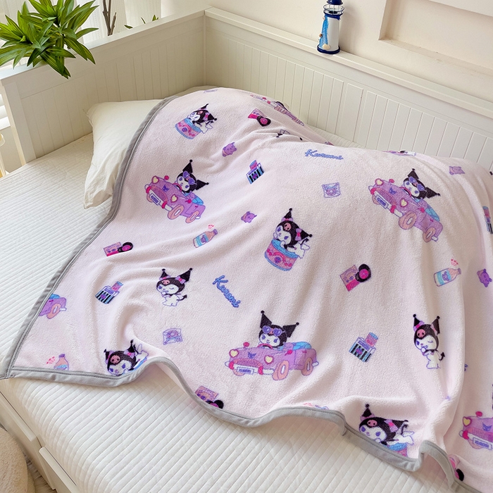 91家纺网 家纺一手货源 找家纺 港岛妹妹 2025新款三丽鸥牛奶绒毛毯毯子 潮流库洛米