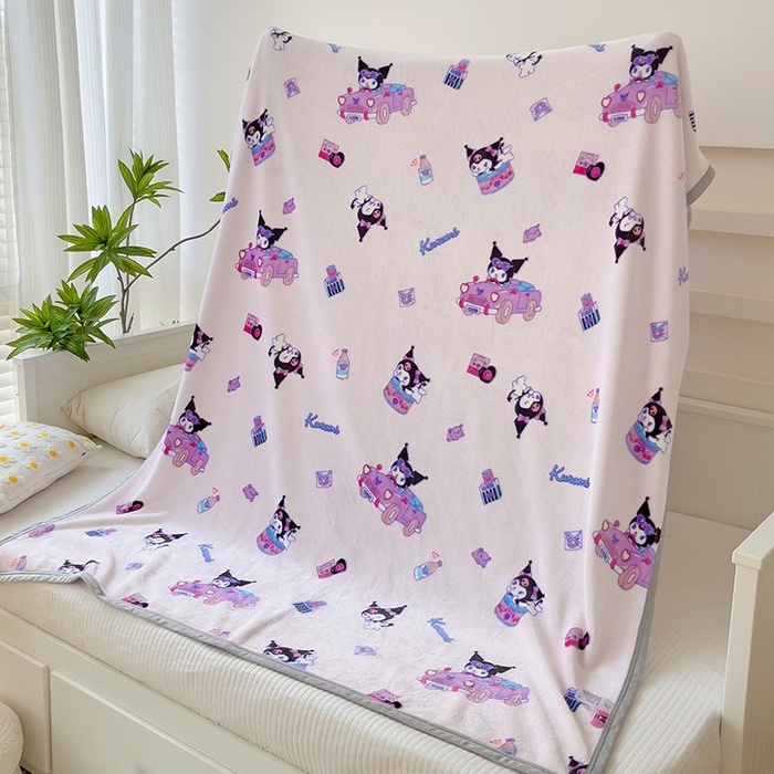 91家纺网 家纺一手货源 找家纺 港岛妹妹 2025新款三丽鸥牛奶绒毛毯毯子 潮流库洛米