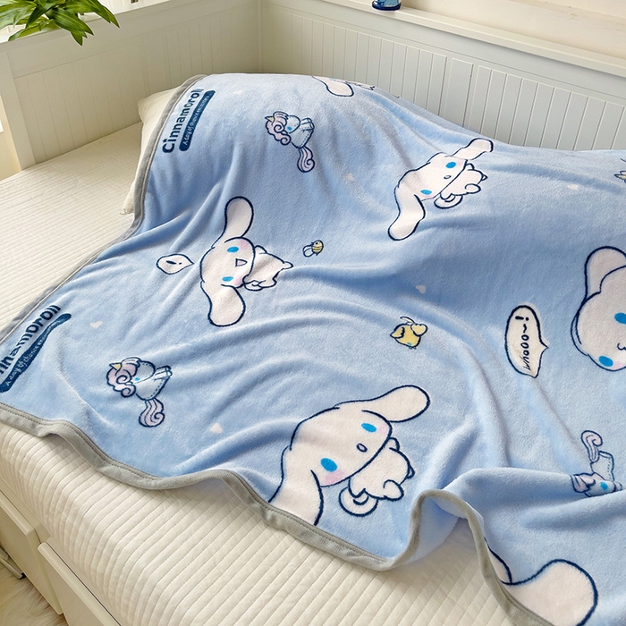 91家纺网 家纺一手货源 找家纺 港岛妹妹 2025新款三丽鸥牛奶绒毛毯毯子 牛奶玉桂狗