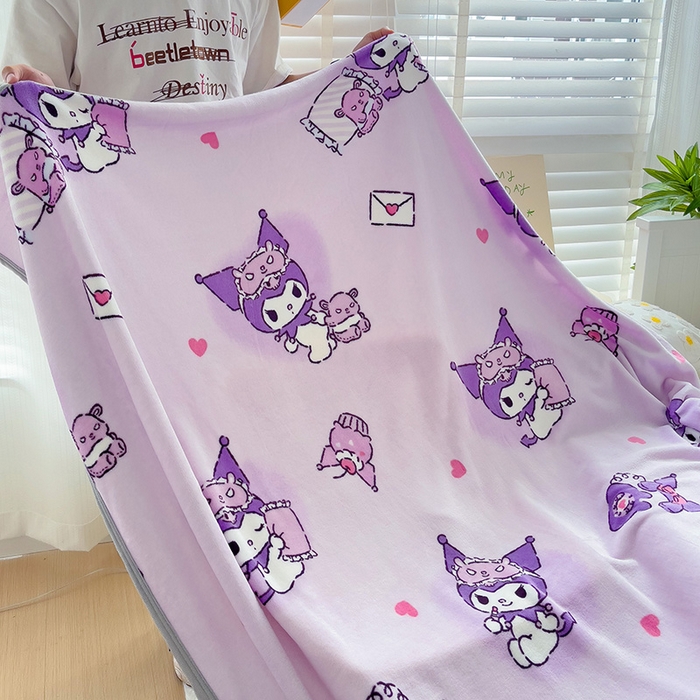 91家纺网 家纺一手货源 找家纺 港岛妹妹 2025新款三丽鸥牛奶绒毛毯毯子 信封库洛米