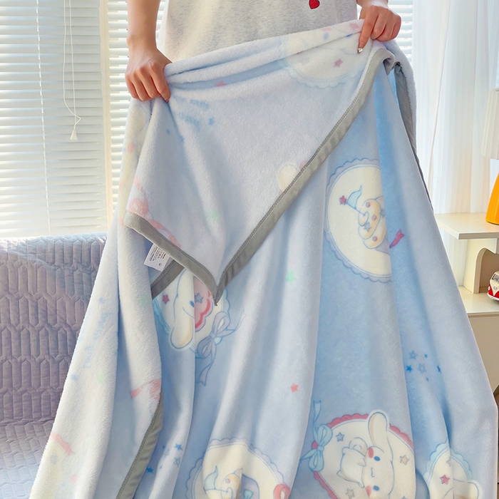 91家纺网 家纺一手货源 找家纺 港岛妹妹 2025新款三丽鸥牛奶绒毛毯毯子 玉桂狗