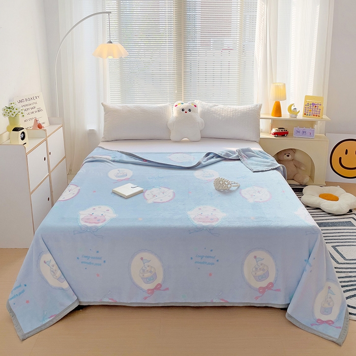 91家纺网 家纺一手货源 找家纺 港岛妹妹 2025新款三丽鸥牛奶绒毛毯毯子 玉桂狗