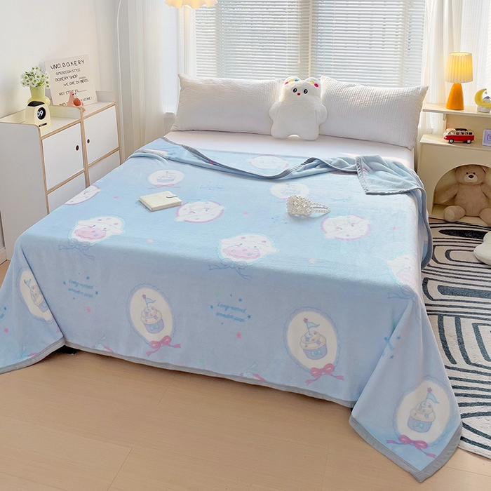 91家纺网 家纺一手货源 找家纺 港岛妹妹 2025新款三丽鸥牛奶绒毛毯毯子 玉桂狗