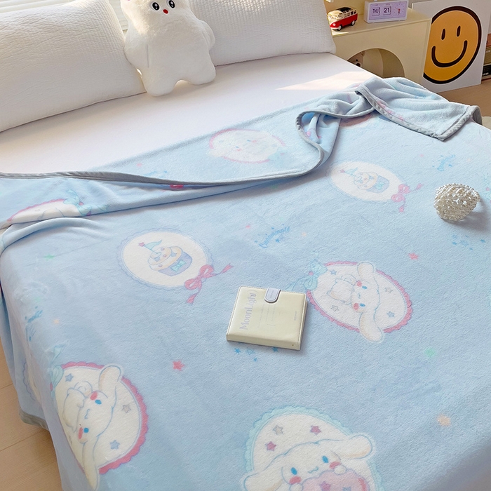 91家纺网 家纺一手货源 找家纺 港岛妹妹 2025新款三丽鸥牛奶绒毛毯毯子 玉桂狗