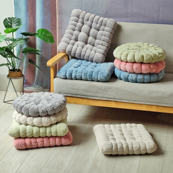 91家纺网 家纺一手货源 找家纺   新款牛奶绒绒饼干坐垫手工垫子屁股垫椅子垫装饰家园创意抱枕靠垫