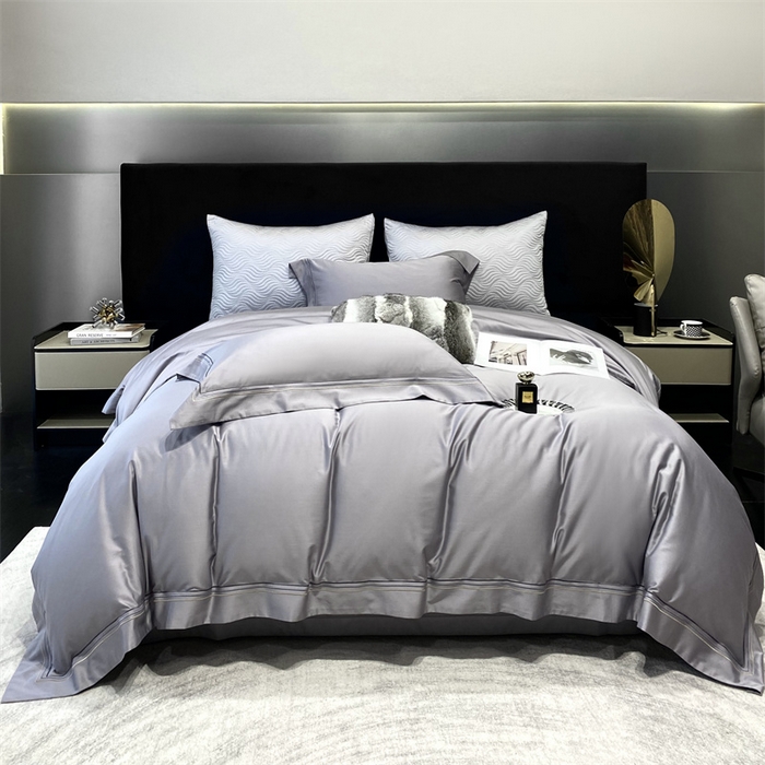 91家纺网 家纺一手货源 找家纺 南泉坊 2025新款50支奥棉系列四件套-杰西卡 杰西卡-流星灰