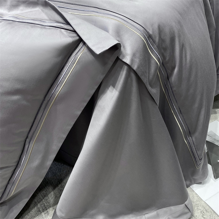 91家纺网 家纺一手货源 找家纺 南泉坊 2025新款50支奥棉系列四件套-杰西卡 杰西卡-流星灰