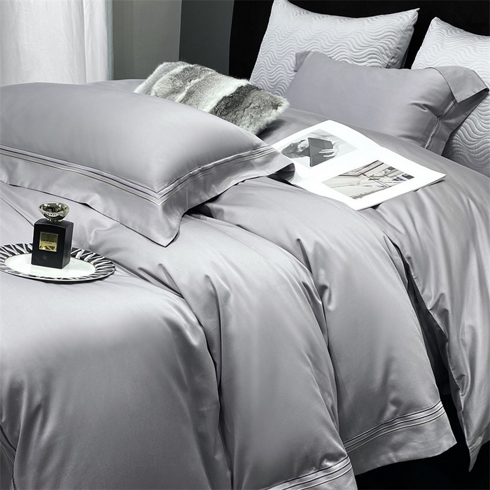 91家纺网 家纺一手货源 找家纺 南泉坊 2025新款50支奥棉系列四件套-杰西卡 杰西卡-流星灰