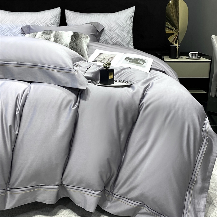 91家纺网 家纺一手货源 找家纺 南泉坊 2025新款50支奥棉系列四件套-杰西卡 杰西卡-流星灰