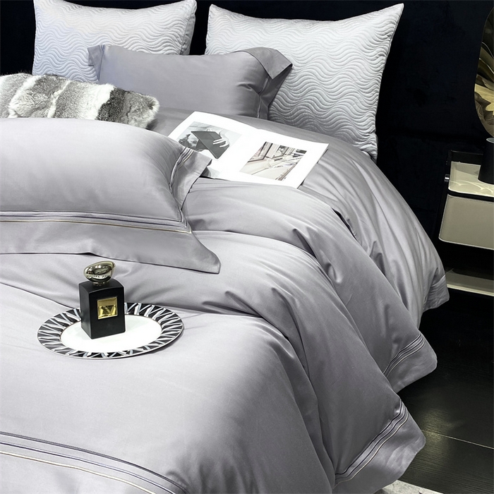 91家纺网 家纺一手货源 找家纺 南泉坊 2025新款50支奥棉系列四件套-杰西卡 杰西卡-流星灰