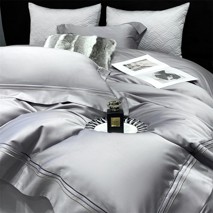 91家纺网 家纺一手货源 找家纺 南泉坊 2025新款50支奥棉系列四件套-杰西卡 杰西卡-流星灰