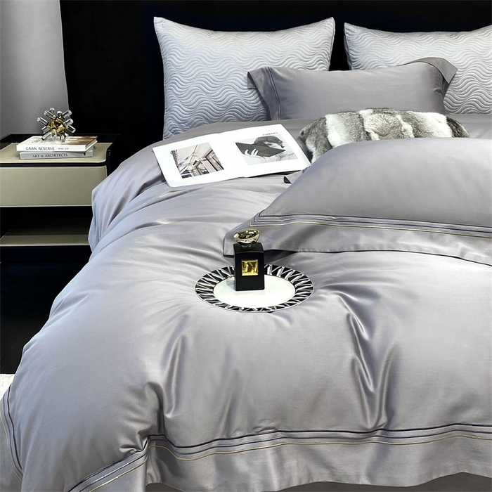 91家纺网 家纺一手货源 找家纺 南泉坊 2025新款50支奥棉系列四件套-杰西卡 杰西卡-流星灰