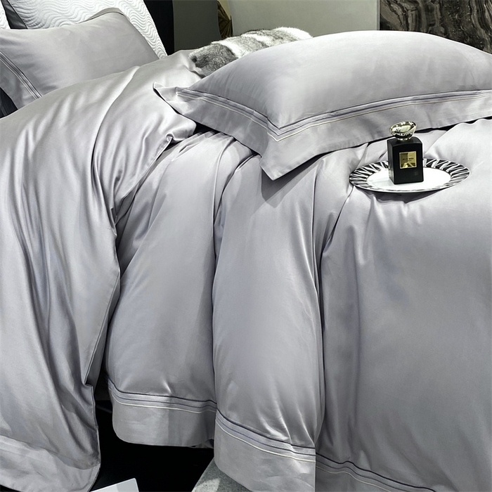 91家纺网 家纺一手货源 找家纺 南泉坊 2025新款50支奥棉系列四件套-杰西卡 杰西卡-流星灰